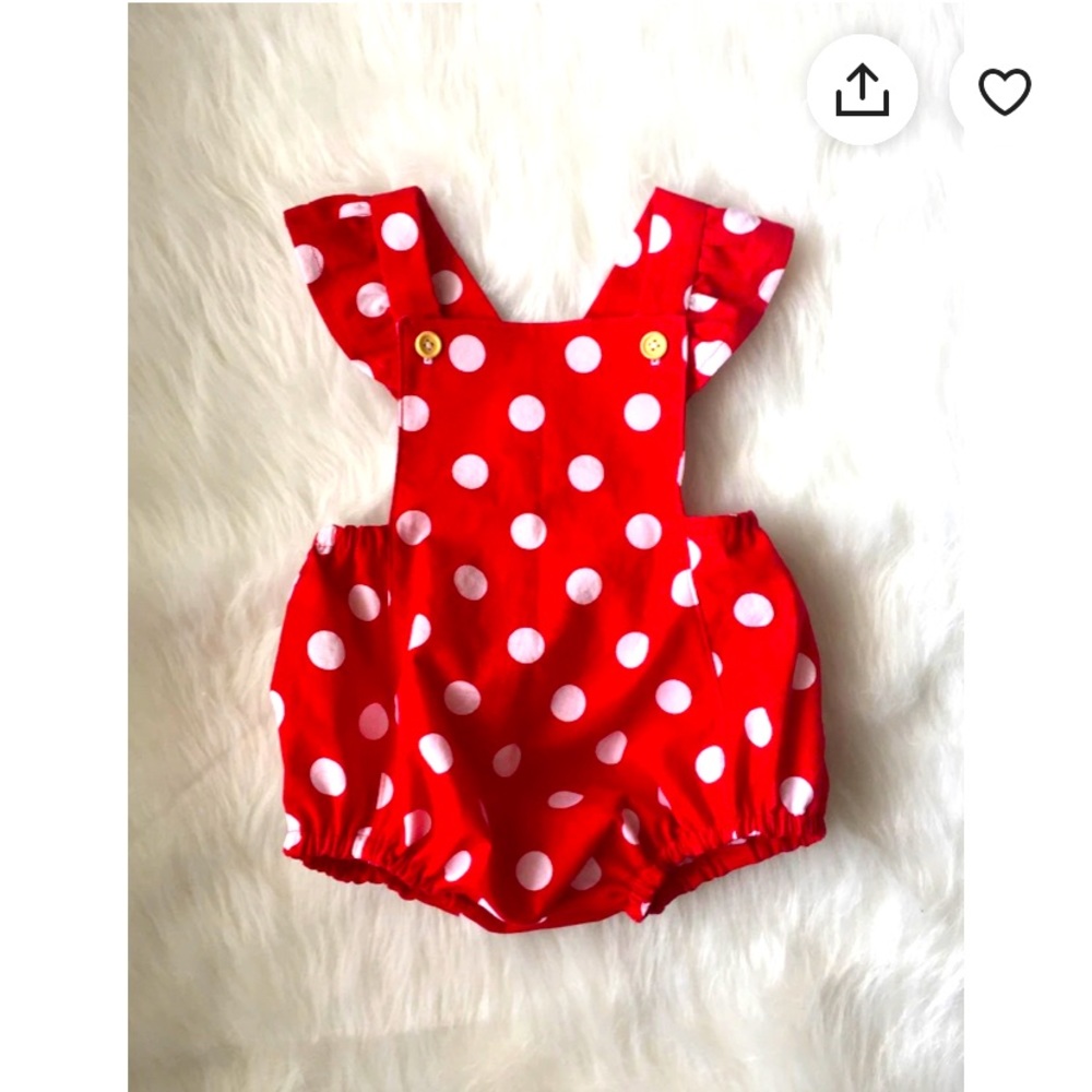 Minnie Mouse bubble romper baby girl